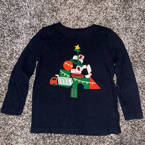 Old Navy Long Sleeve Christmas Construction Tree Size 2T Like New